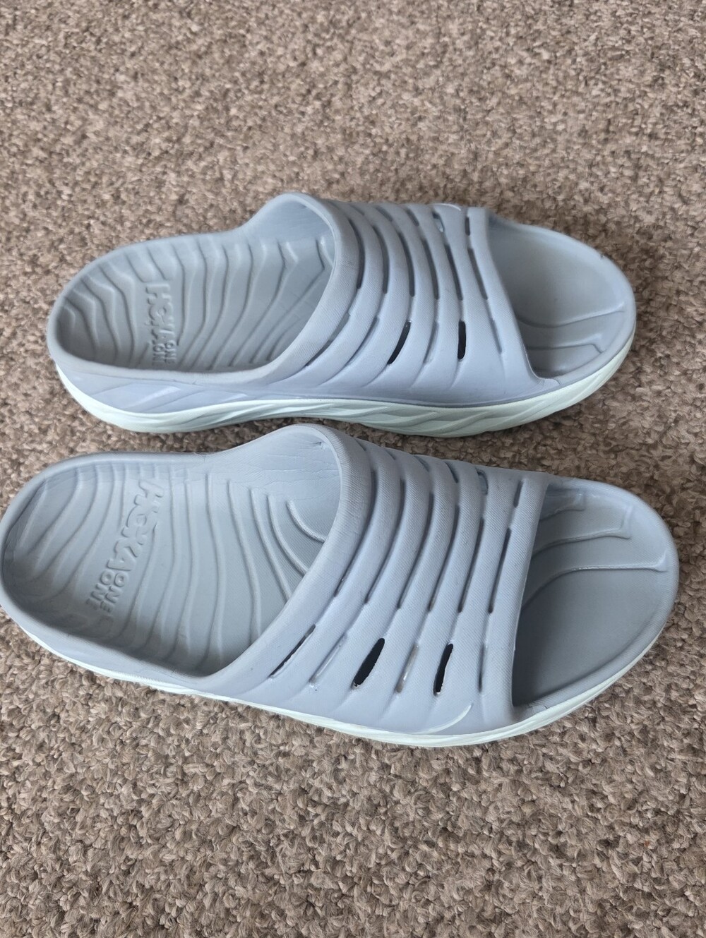 Hoka One One Ora Recovery Slide Women's 10 Men's 8 -Blue Fog